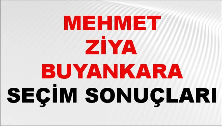 Mehmet Ziya Buyankara Seçim Sonuçları - 31 Mart 2024 Yerel Seçim Sonuçları 