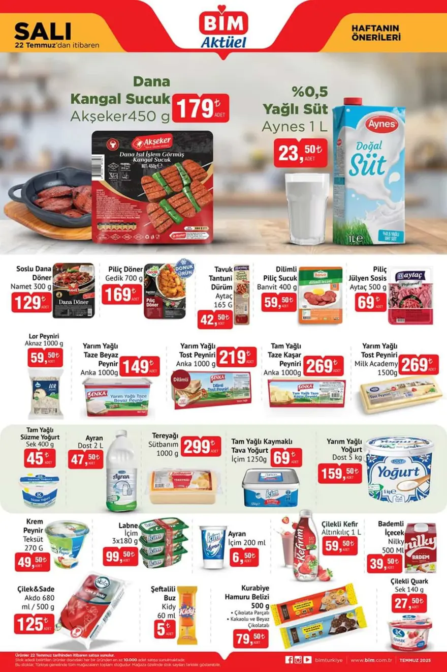 BİM 22-25 TEMMUZ AKTÜEL KATALOĞU 1