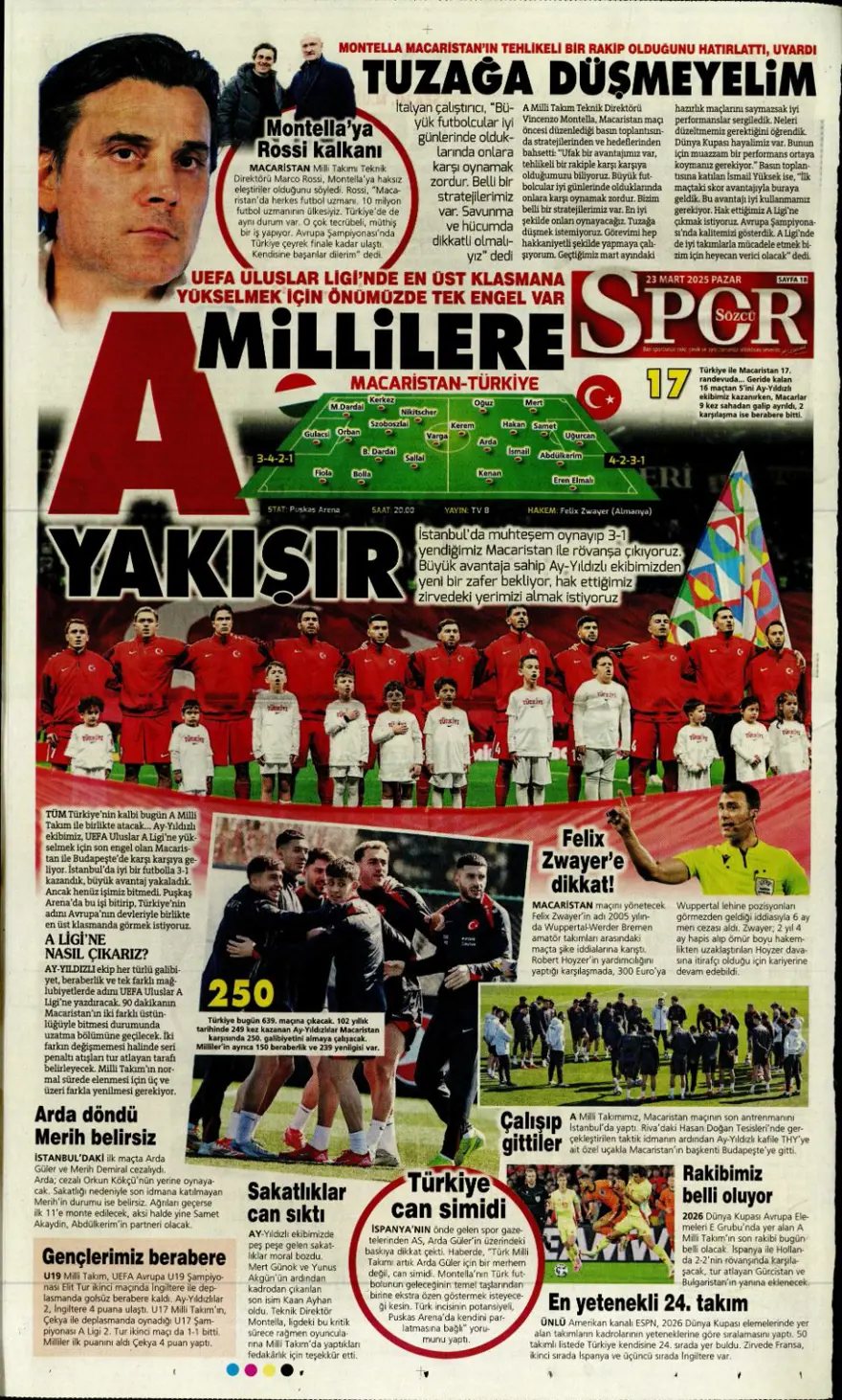 "A ligi için son viraj" (23 Mart 2025 spor manşetleri) 1 "A ligi için son viraj" (23 Mart 2025 spor manşetleri) 1