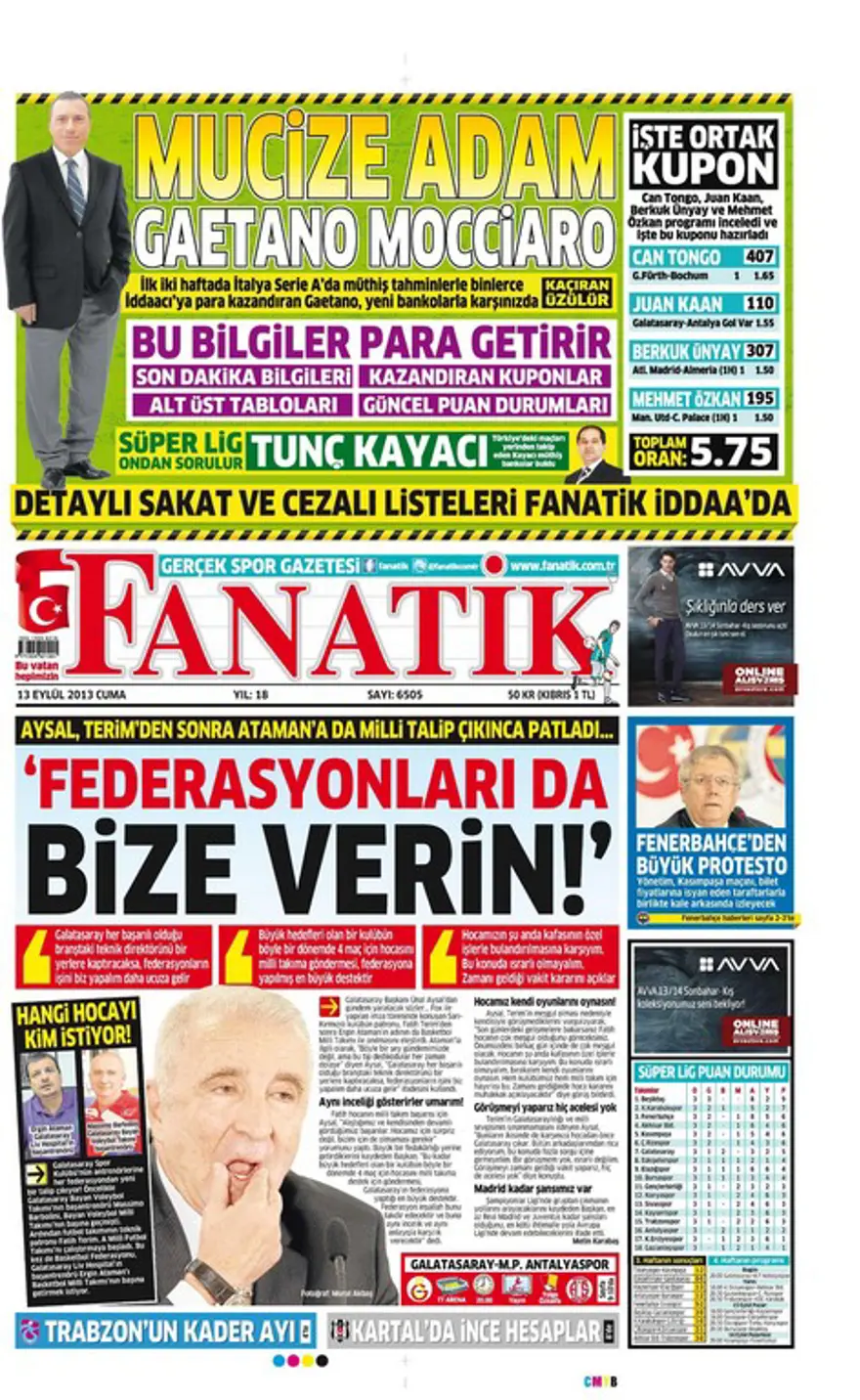 Günün Manşetleri- 13 Eylül 2013 19 Günün Manşetleri- 13 Eylül 2013 19