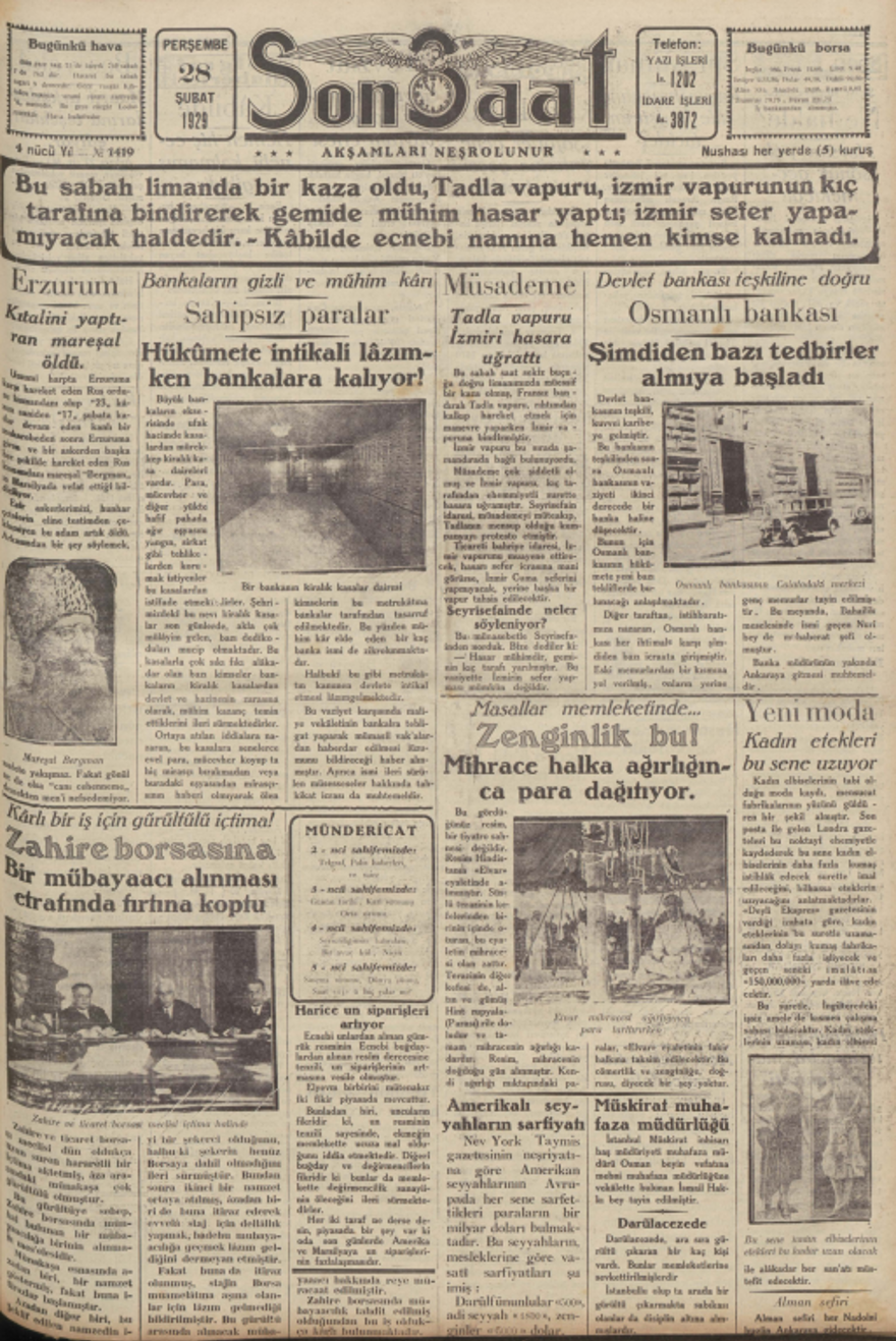 Tarihte bugünün gazete manşetleri (28 Şubat) 7 Tarihte bugünün gazete manşetleri (28 Şubat) 7