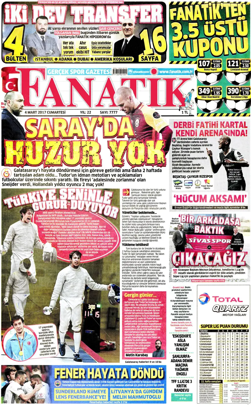 Günün gazete manşetleri - 04.03.2017 18