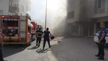 Kilis'te tekstil atölyesinde yangın