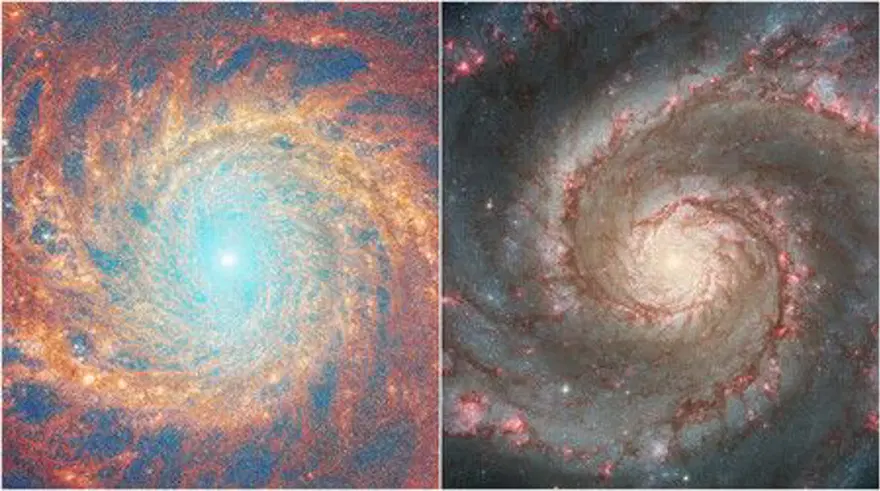 James Webb Teleskobu, Messier 51'in görüntülerini paylaştı: Evrende yeni keşiflere yol açacak 6