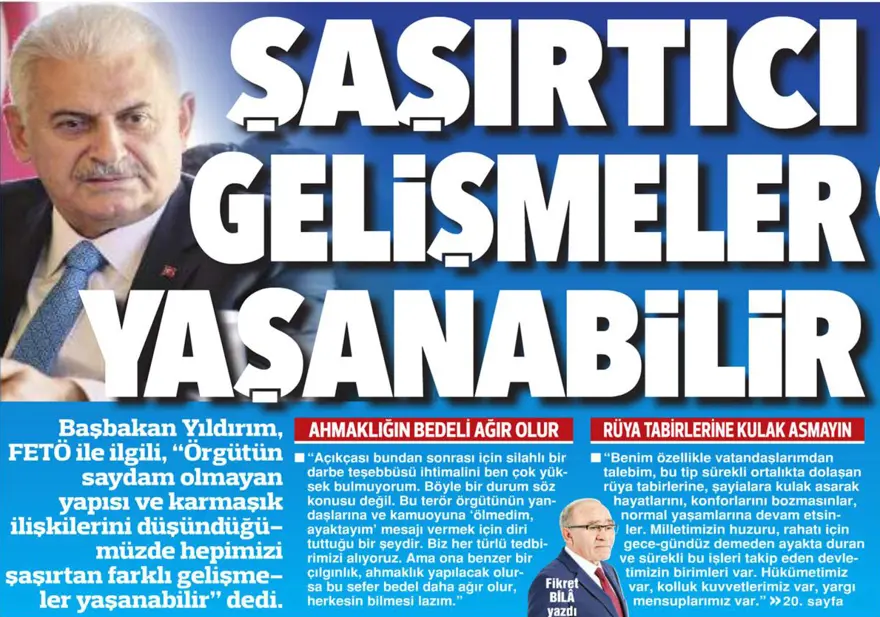 Günün gazete manşetleri - 14 Temmuz 2017 