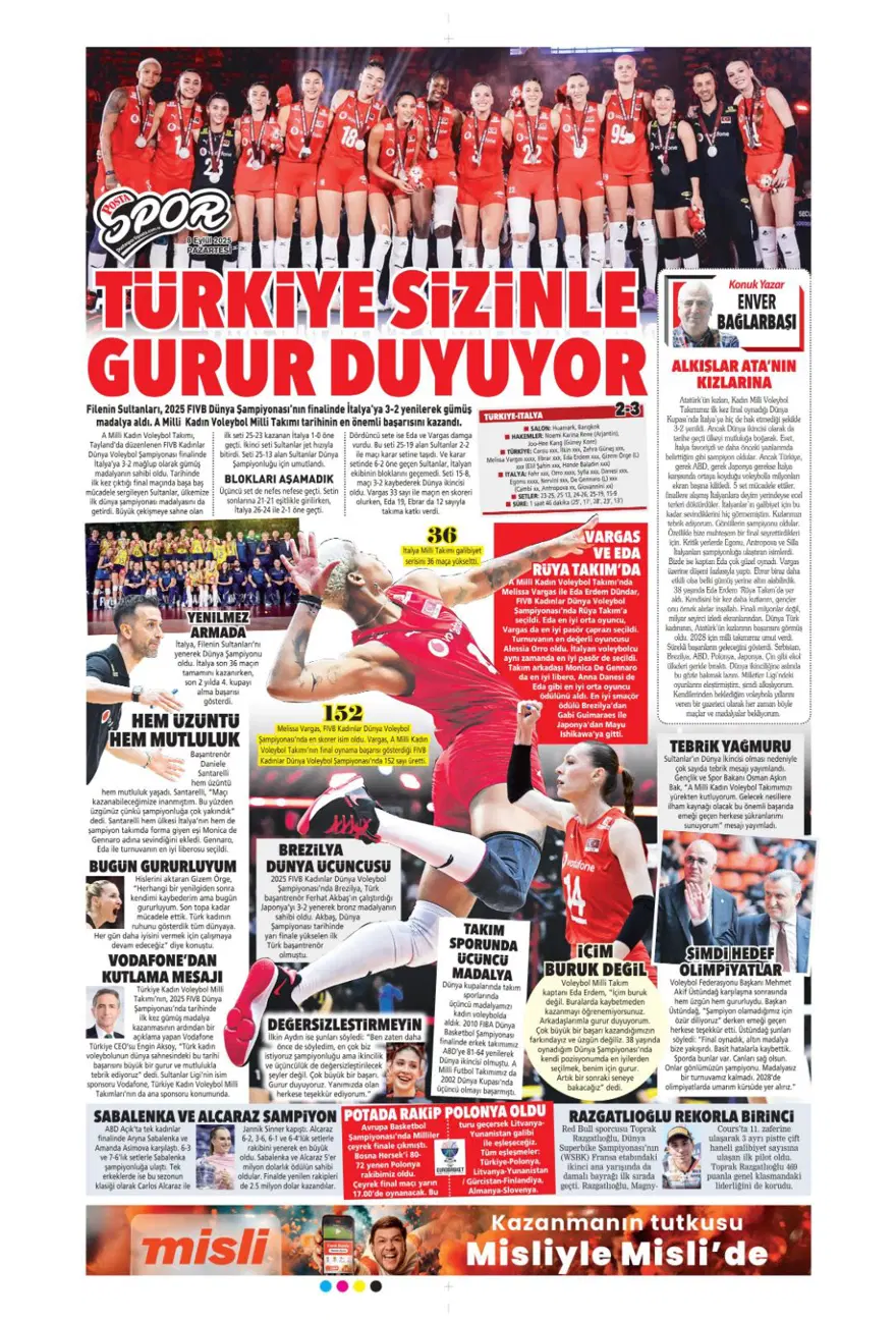 "Bozgun gecesi" (8 Eylül spor manşetleri) 13 "Bozgun gecesi" (8 Eylül spor manşetleri) 13