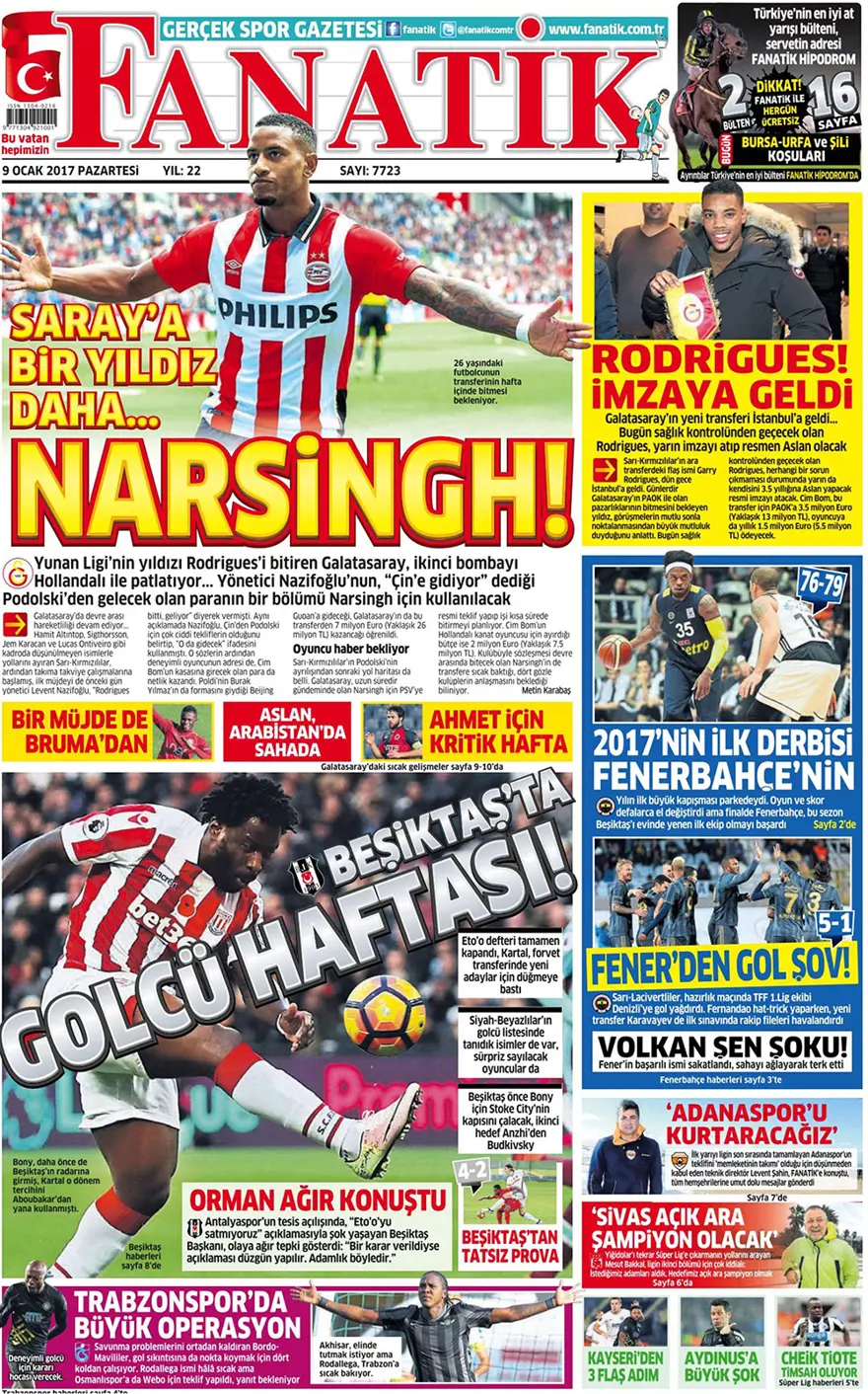 Günün gazete manşetleri - 9 Ocak 2017 18