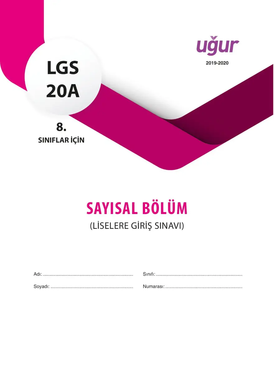 Uğur Okulları LGS deneme sınavı (Sayısal bölüm) 