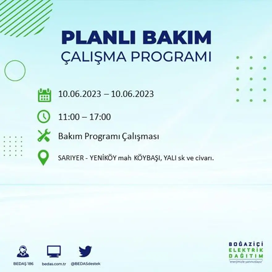 İstanbul'un birçok ilçesinde elektrik kesintisi: BEDAŞ kesinti programını paylaştı 16