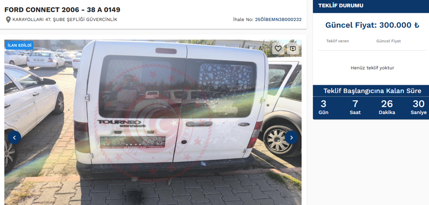 Kamu araçları 250 bin liraya satışta: Kamu araçları satış ihalesine nasıl girilir? (E-İhale giriş ekranı) 21