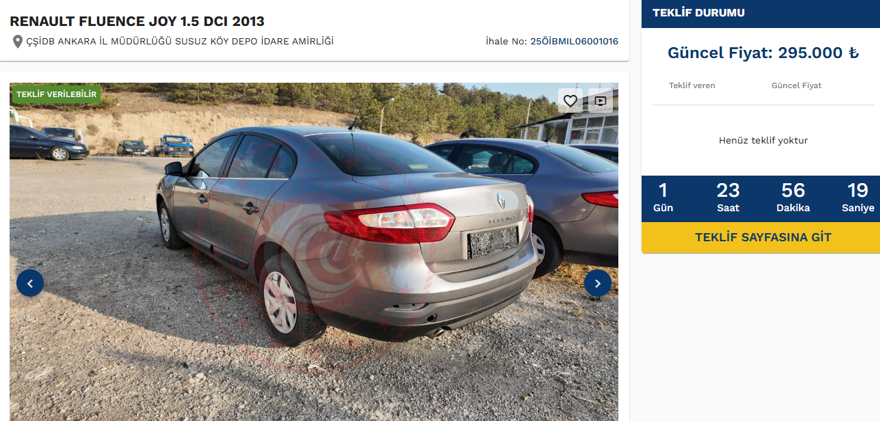 Kamu araçları 250 bin liraya satışta: Kamu araçları satış ihalesine nasıl girilir? (E-İhale giriş ekranı) 13