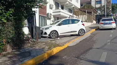 Otomobilin çarptı, demir kapı anneanne ve torunlarının üzerine devrildi