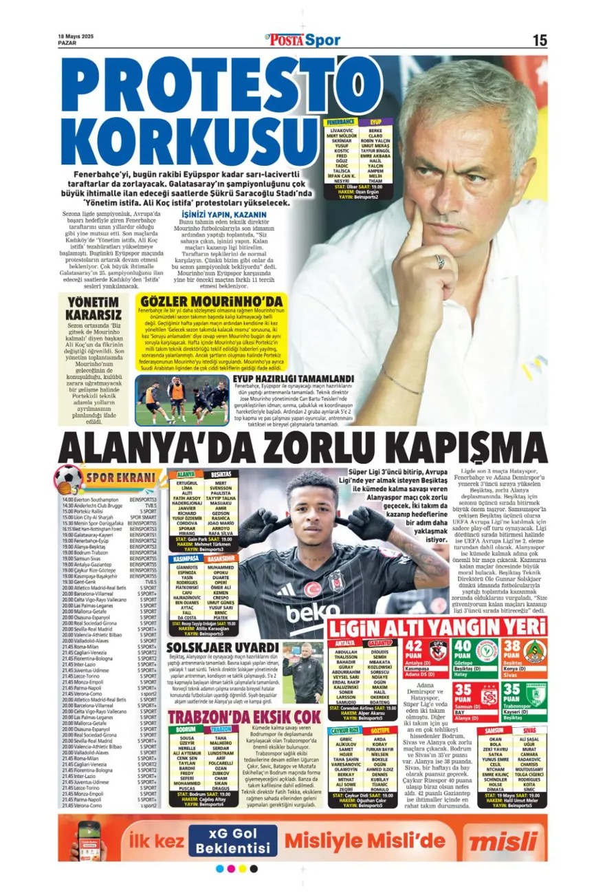 "Devler Ligi hediyesi Silva" (18 Mayıs 2025 spor manşetleri) 16 "Devler Ligi hediyesi Silva" (18 Mayıs 2025 spor manşetleri) 16