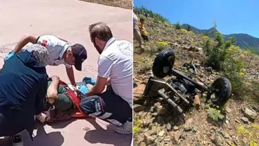 Traktör uçuruma yuvarlandı: 2'si ağır, 8 yaralı