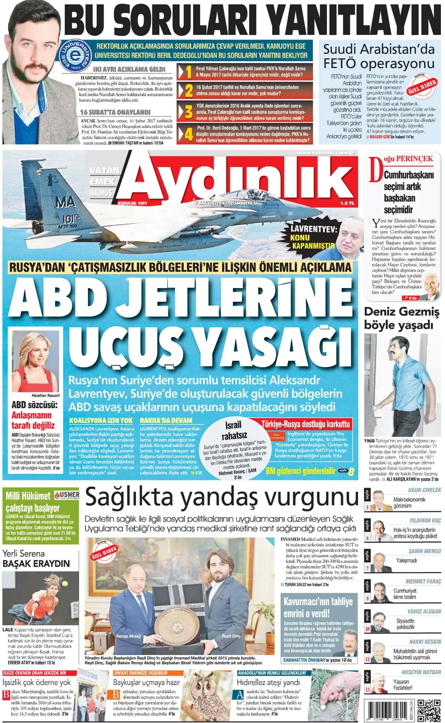 Günün gazete manşetleri - 06.05.2017 3