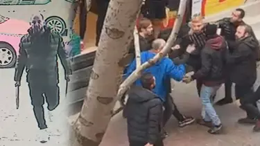 Kadına şiddeti engelleyen esnafa kılıçlı saldırı