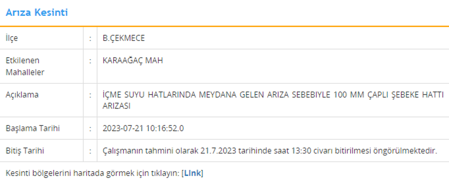 İstanbul'un 3 ilçesinde su kesintisi: 3 saat su kesintisi yaşanacak (21 Temmuz İSKİ planlı su kesintisi listesi) 1