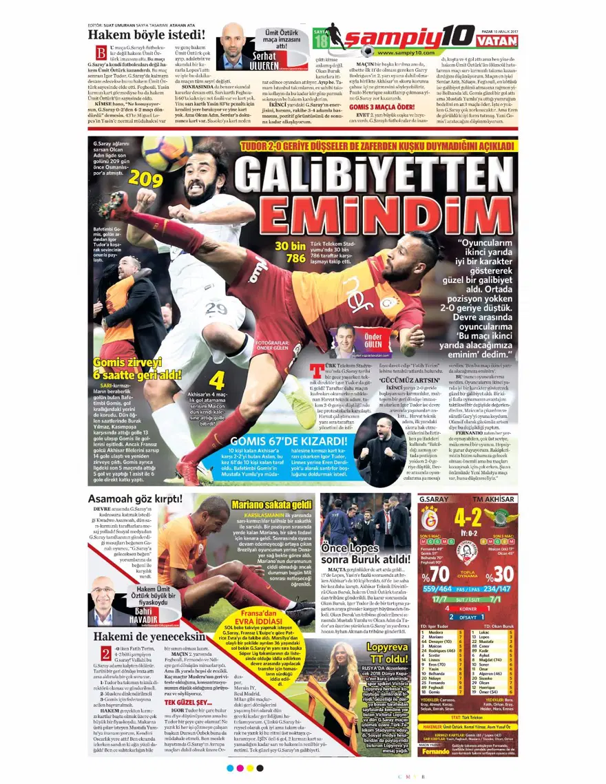 Günün spor gazeteleri (10 Aralık 2017) 26 Günün spor gazeteleri (10 Aralık 2017) 26