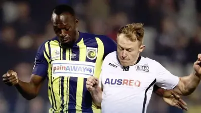 Usain Bolt profesyonel futbol kariyerindeki ilk golüne imza attı