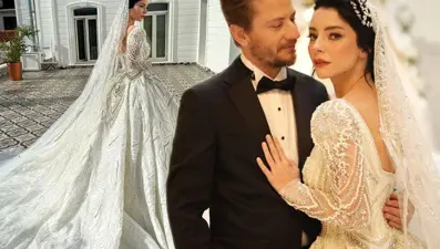 Merve Boluğur ve Mert Aydın evlendi