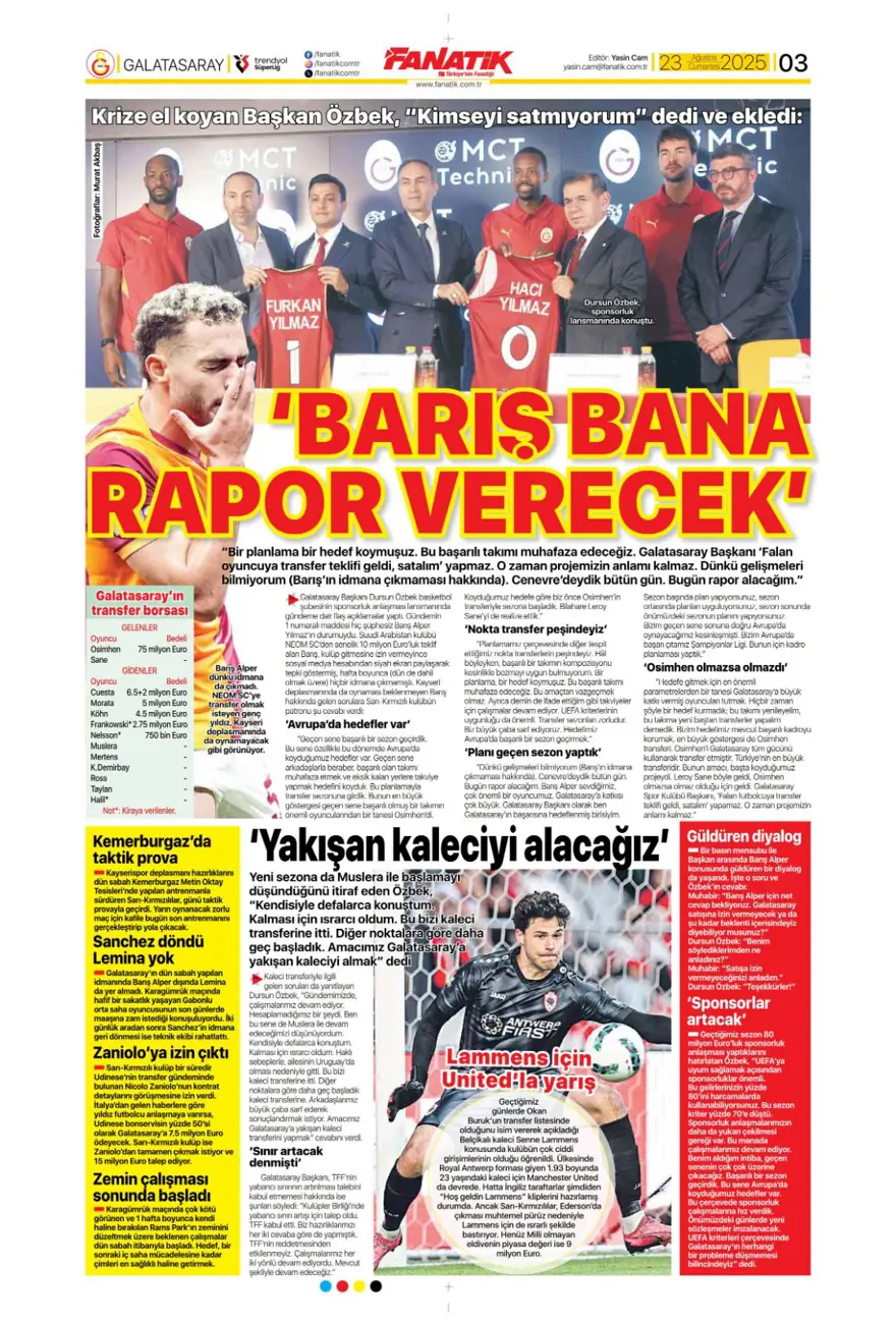 "İngiliz anahtarı" (23 Ağustos spor manşetleri) 2 "İngiliz anahtarı" (23 Ağustos spor manşetleri) 2