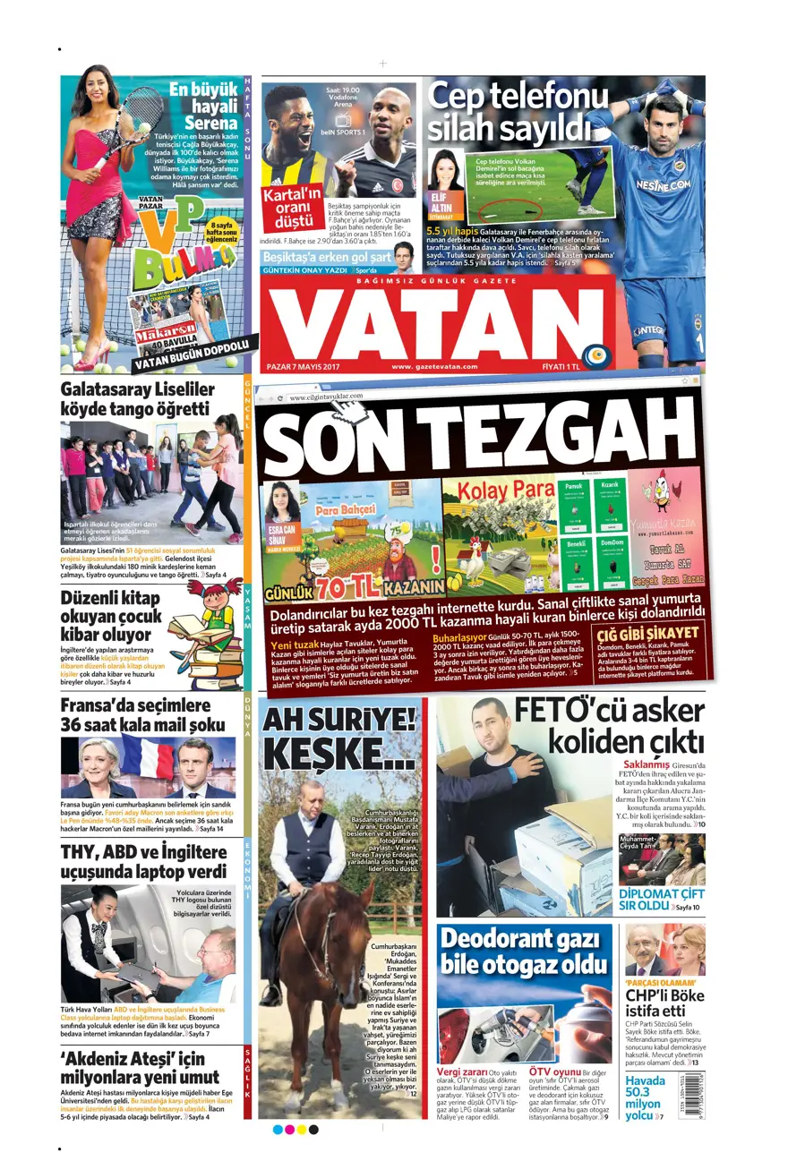 Günün gazete manşetleri - 07.05.2017 13