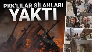 30 PKK'lı silahlarını yaktı: Görüntüler paylaşıldı 30 PKK'lı silahlarını yaktı: Görüntüler paylaşıldı