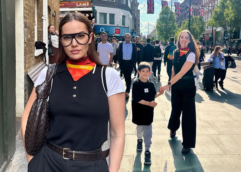 Fahriye Evcen'den Londra pozları