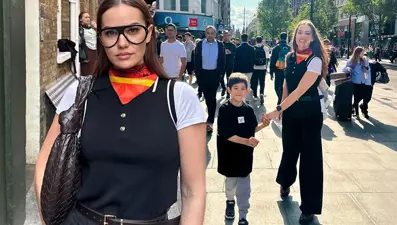 Fahriye Evcen'den Londra pozları