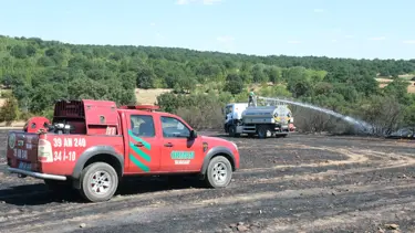 Kırklareli'nde anız yangınları: 80 dekar alan zarar gördü