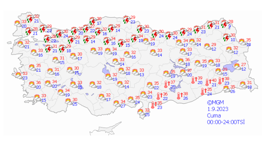 1 EYLÜL CUMA HAVA DURUMU 12 1 EYLÜL CUMA HAVA DURUMU 12