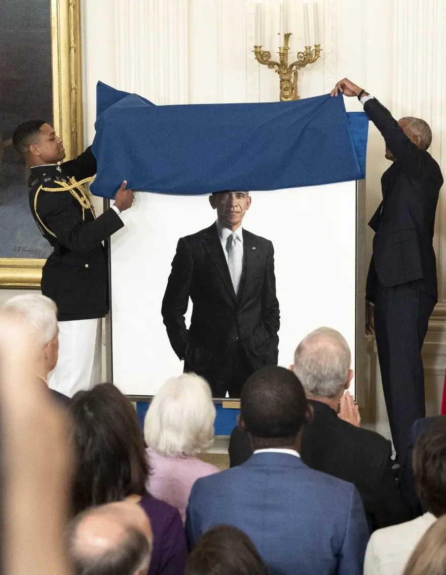 Barack Obama ve Michelle Obama'nın resmi portreleri Beyaz Saray'da 1