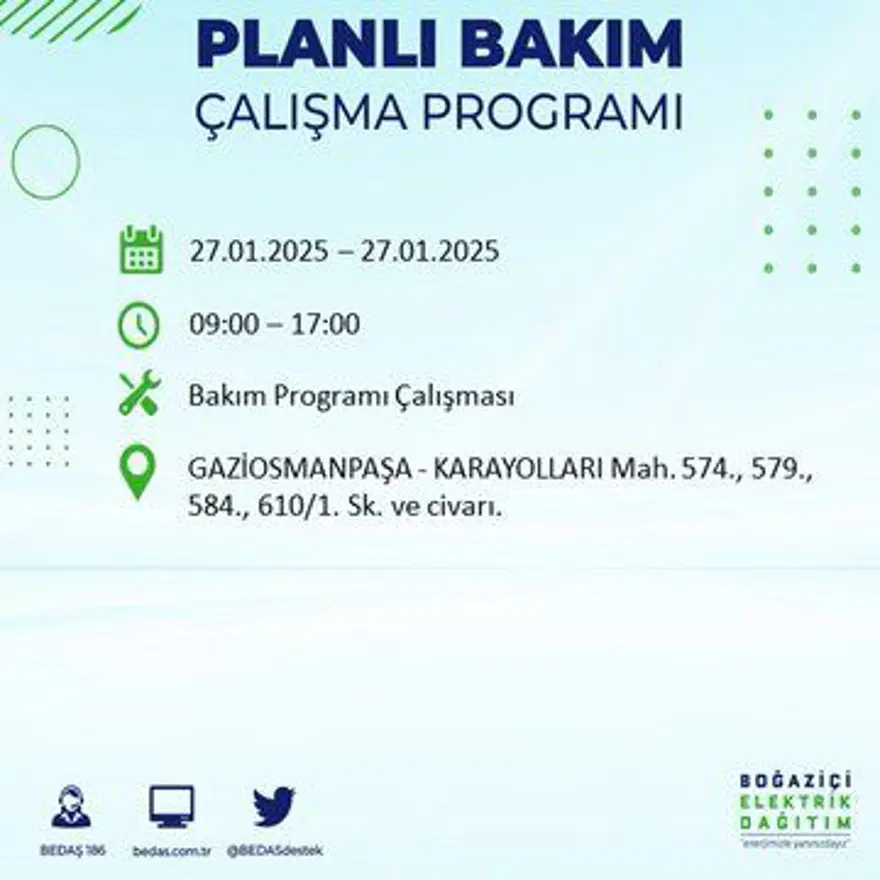İstanbul'un birçok ilçesinde elektrik kesintisi: Avcılar'da elektrikler ne zaman gelecek? BEDAŞ kesinti programı 30