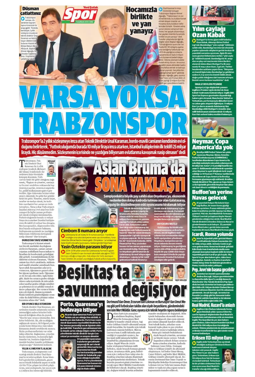 Günün spor manşetleri (7 Haziran 2019) 20