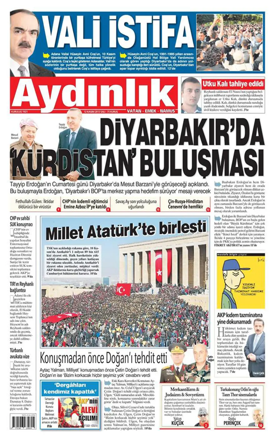 Günün manşetleri - 12 Kasım 2013 15 Günün manşetleri - 12 Kasım 2013 15