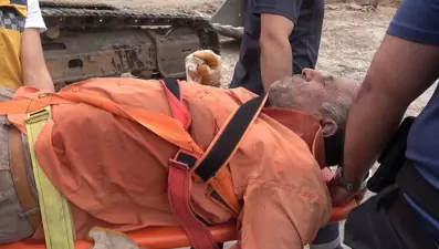 Kırıkkale'de göçük altında kalan işçi kurtarıldı