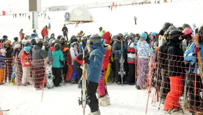 Kısıtlamanın ardından Erciyes'te yoğunluk