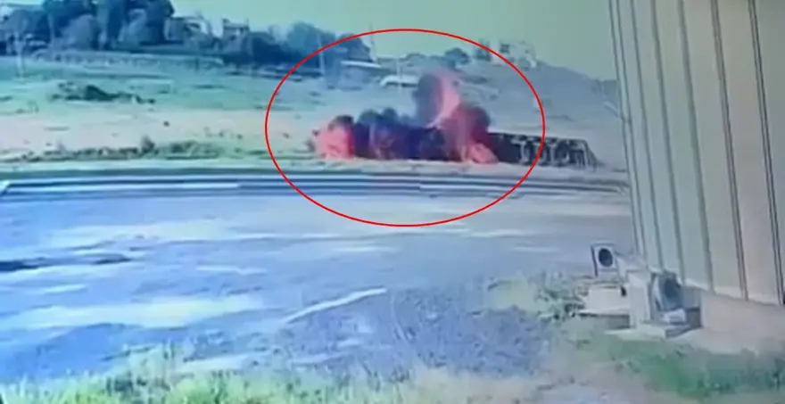 Ölümden kaçış kamerada: TIR alev almadan saniyeler önce dışarıçıktılar 4