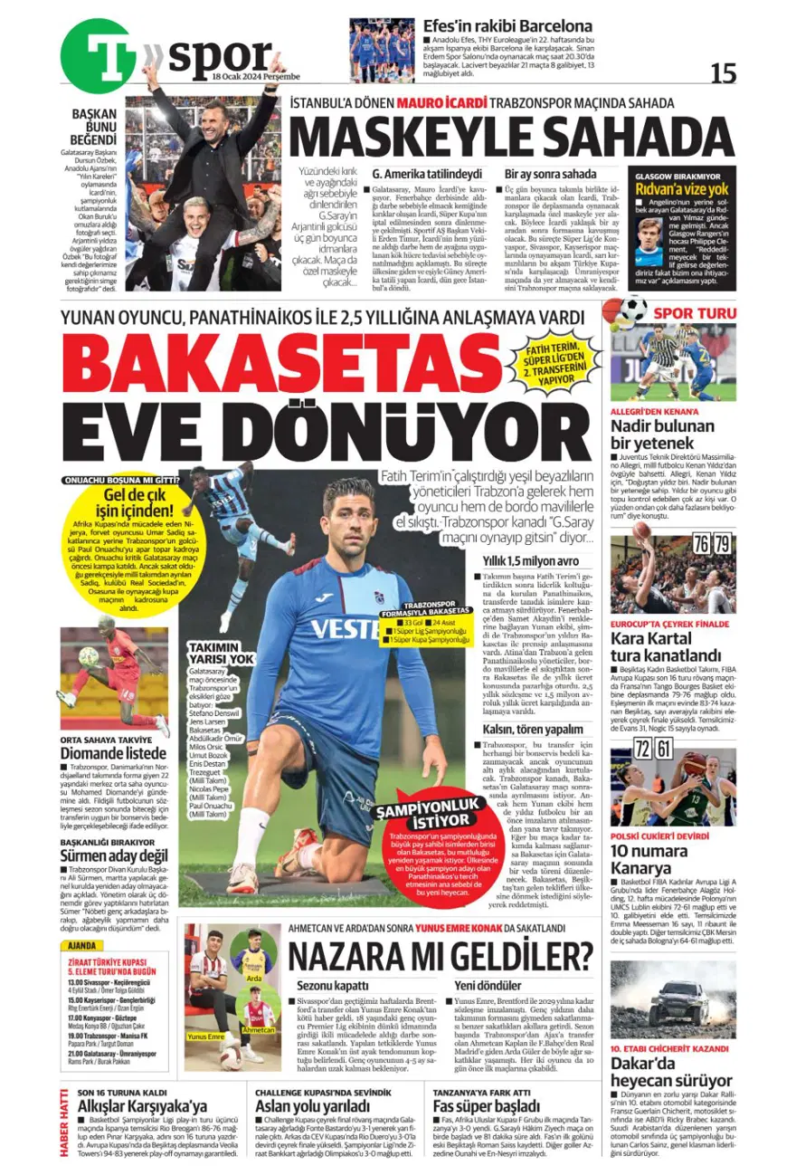 "Aslan'dan Mangala harekatı" (18 Ocak 2024 spor manşetleri) 16 "Aslan'dan Mangala harekatı" (18 Ocak 2024 spor manşetleri) 16