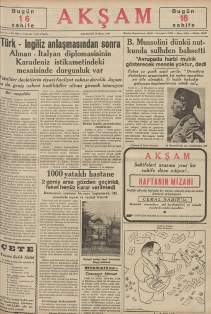 Tarihte bugünün gazete manşetleri (15 Mayıs) 14