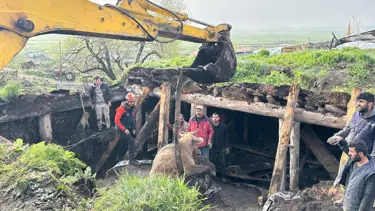 Ardahan'da ahır çöktü