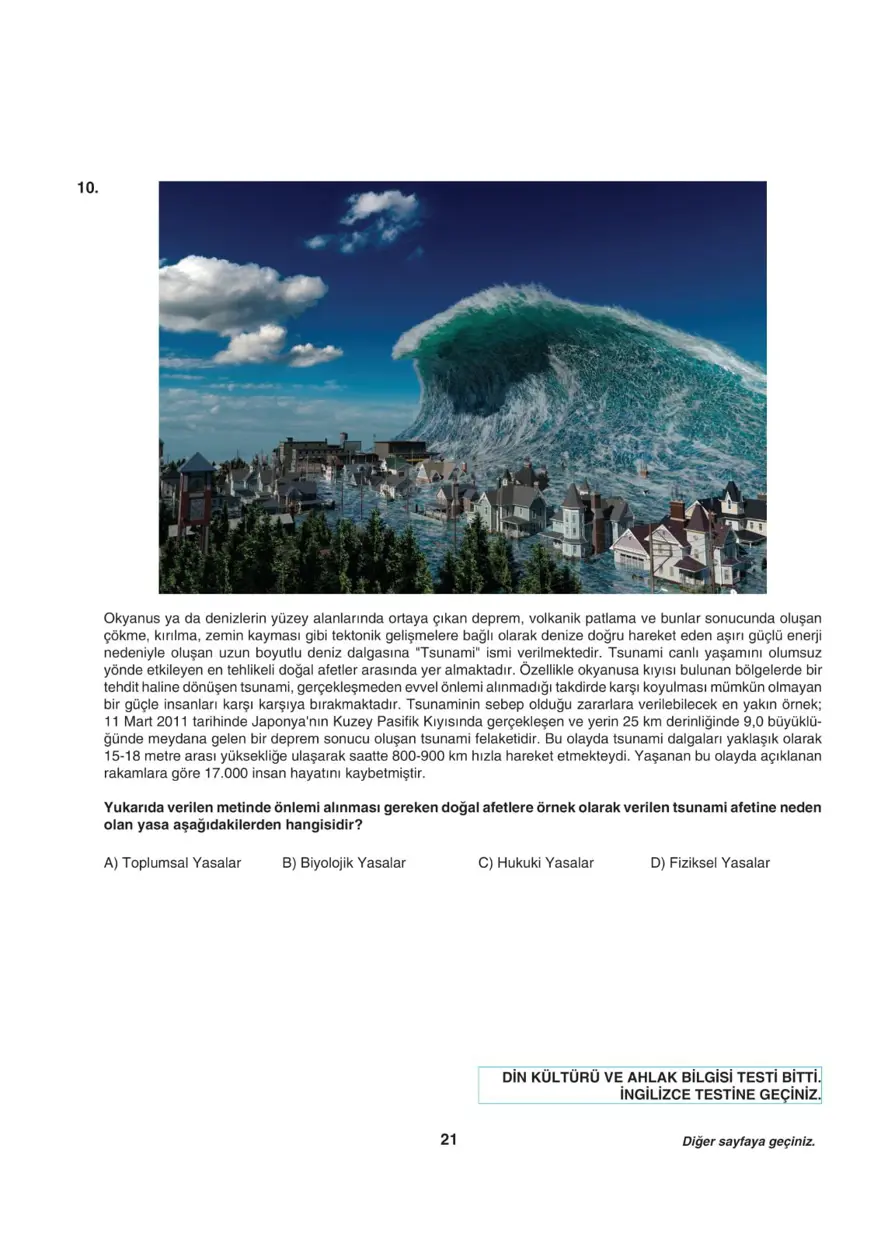 Uğur Okulları LGS-1 sözel deneme sınavı 18