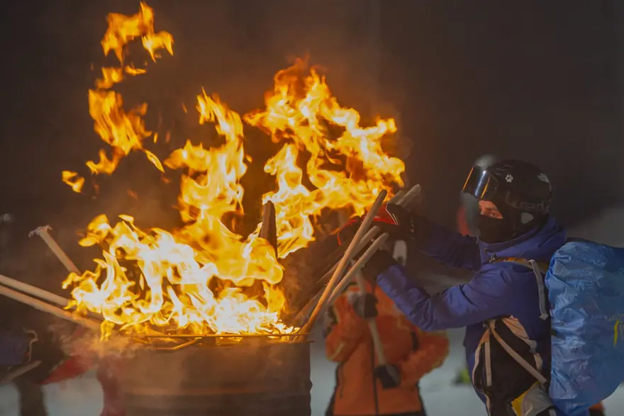 Palandöken'de "gece kayağı" keyfi 13