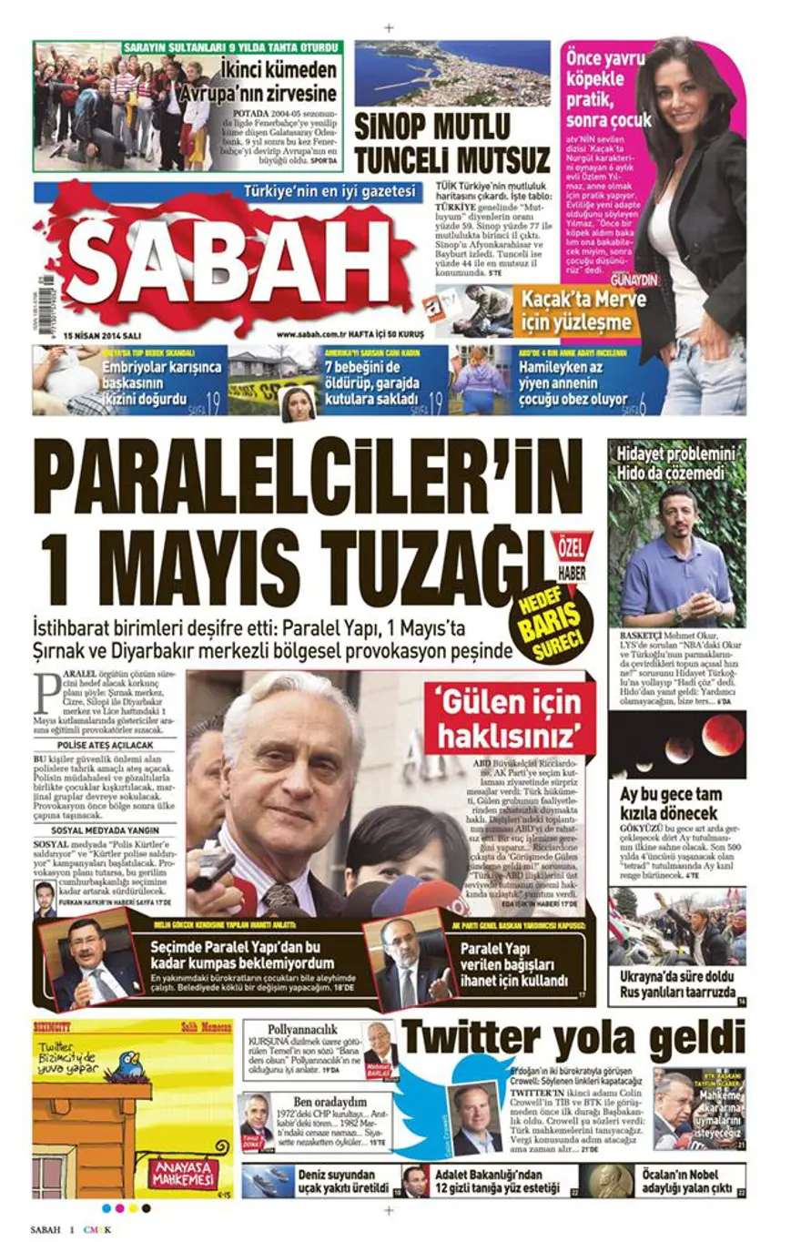 Günün gazete manşetleri - 15 Nisan 2014 10 Günün gazete manşetleri - 15 Nisan 2014 10