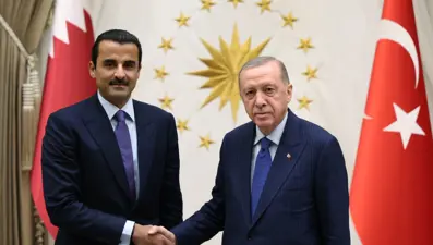 Katar Emiri Ankara'da: Cumhurbaşkanı Erdoğan, El Sani'yi Beştepe'de kabul etti