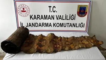 Karaman'da yakalandı, piton derisine İbranice yazı