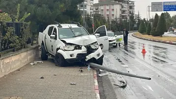 Kayganlaşan yol kazaya neden oldu