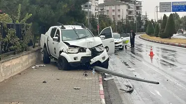 Kayganlaşan yol kazaya neden oldu