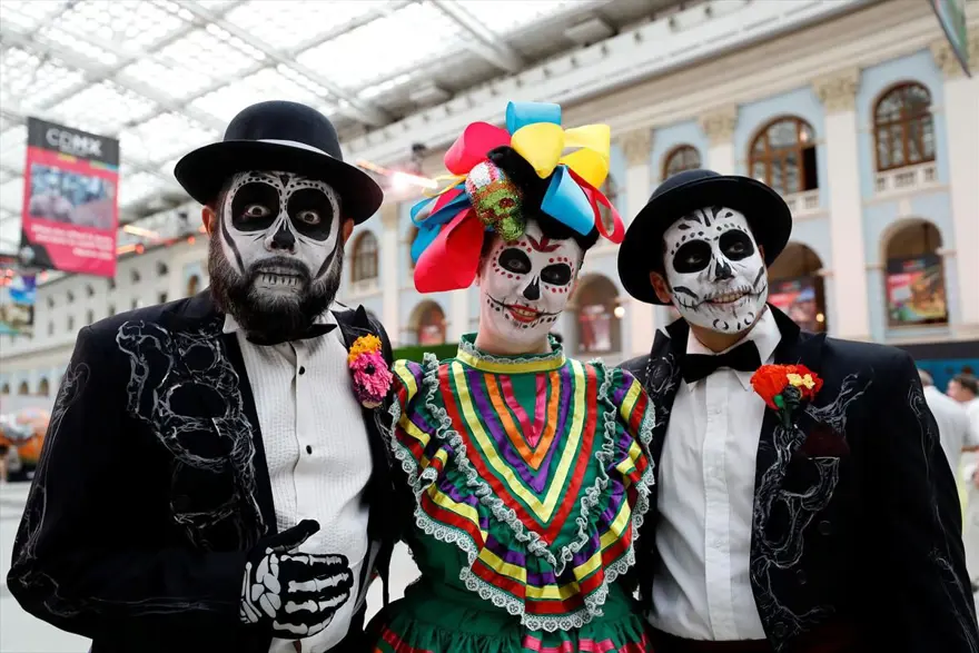 meksika festivalleri, ölüler günü festivali, dünya kupası 2018, moskova ölüler günü 