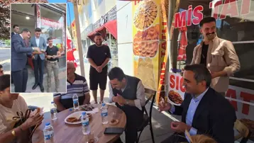 Vali, çiğ köfte vermeyi unuttuğu korumasına tatlı ikram etti